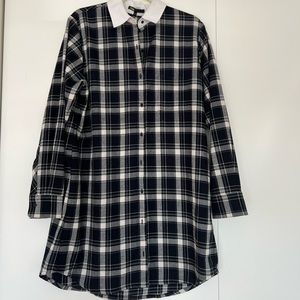 Maje flannel shirt dress size 2